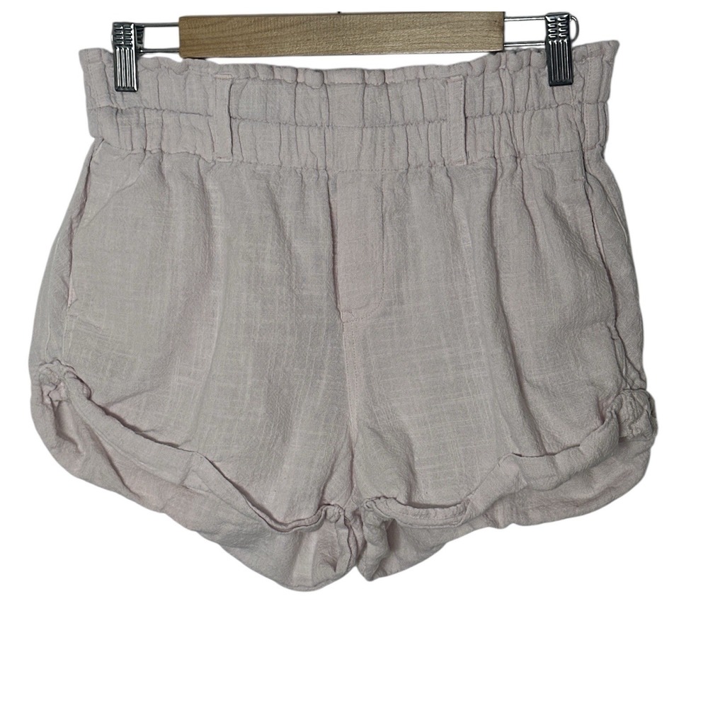 Free People Shorts Women's Small Light Pink Pockets Beach Pull On  Elastic Waist
